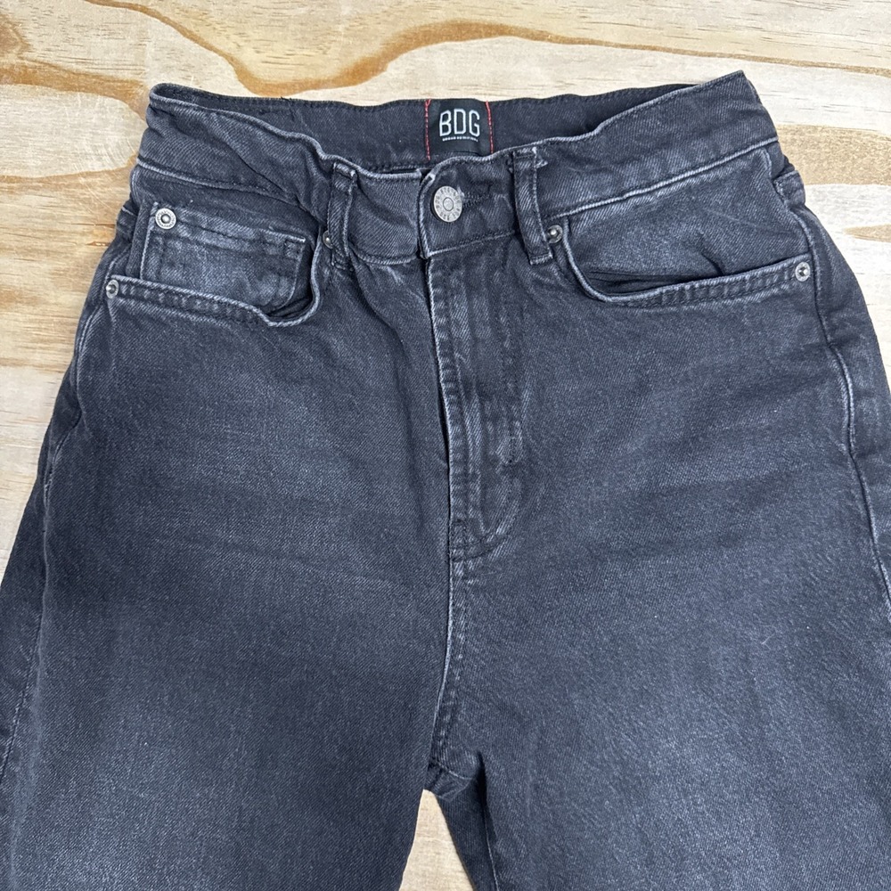 BDG URBAN‎ OUTFITTERS BLACK STRETCH COWBOY STRAIGHT LEG HIGH RISE JEANS SZ 27 - Picture 4 of 8